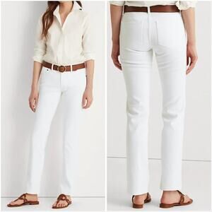 NWOT Ralph Lauren Women's Classic Straight White Denim Size 16